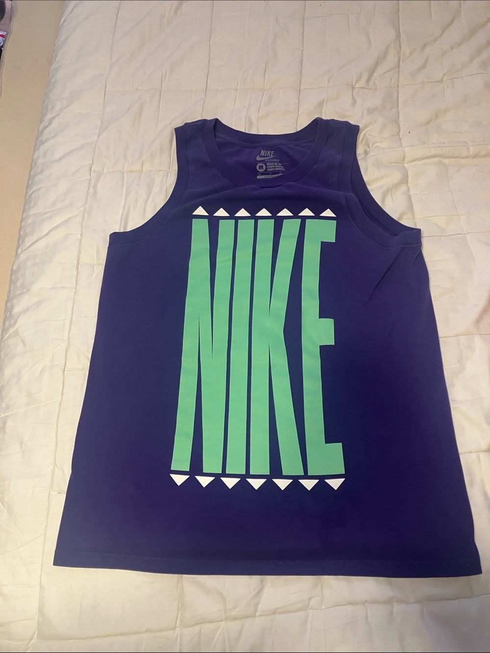 Nike Purple Tank Top with Mint Green Logo